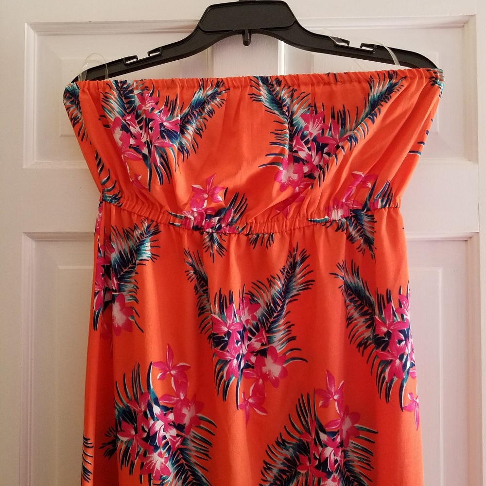 Tropical Strapless DRESS